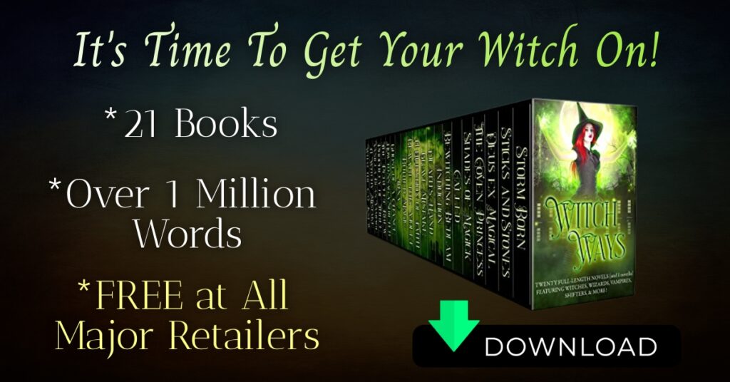 It's time to get your witch on! 21 books. Over one million words. Free at all major retailers. Download Today. Box set cover of Witch Ways by multiple authors.
